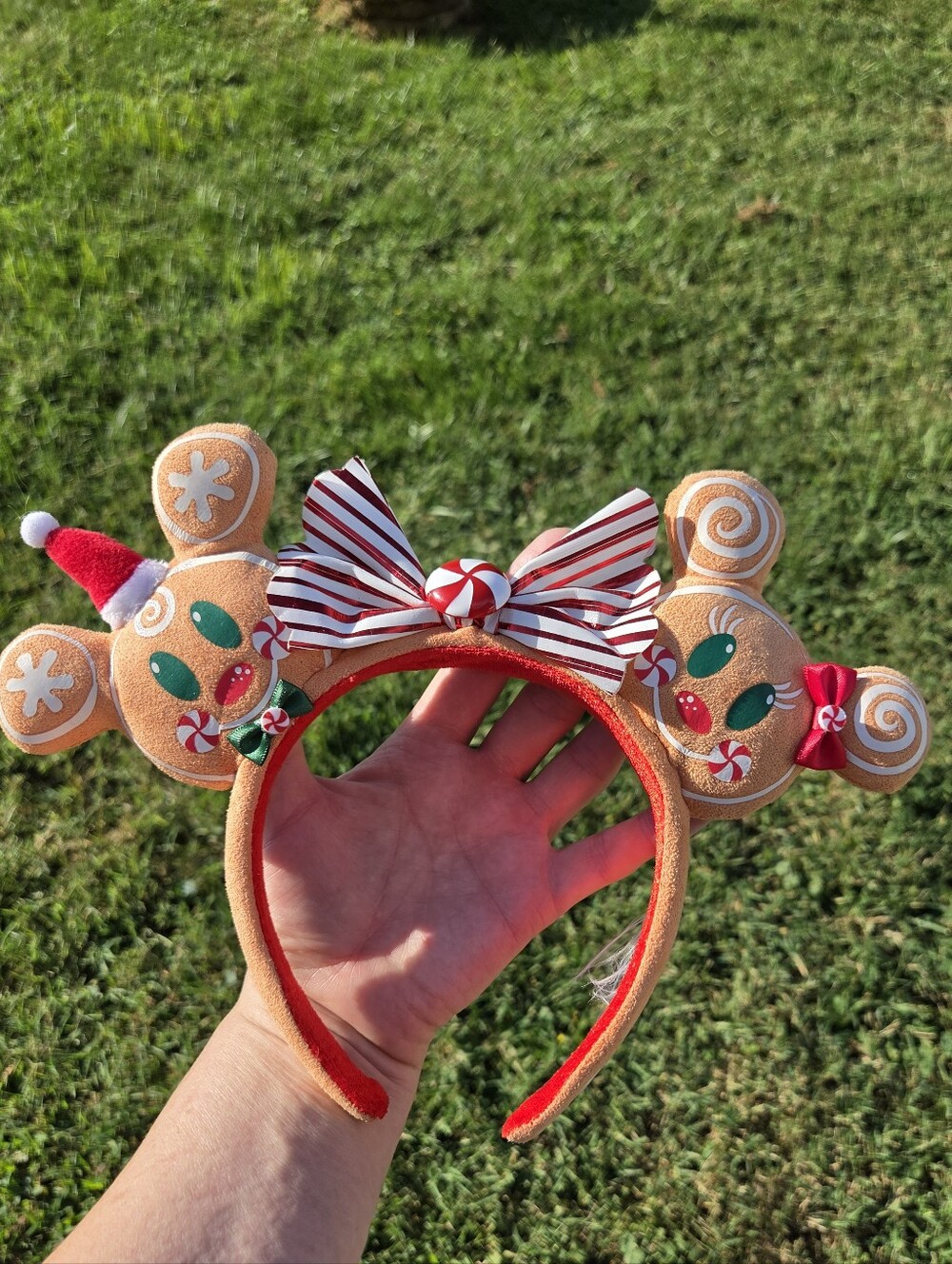 Disney Gingerbread Minnie Ears Holiday Headband
